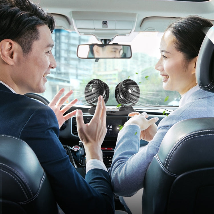 12V/24V Vehicle Electric Oscillating Head Rotatable Double Head Fan, F623U, F623