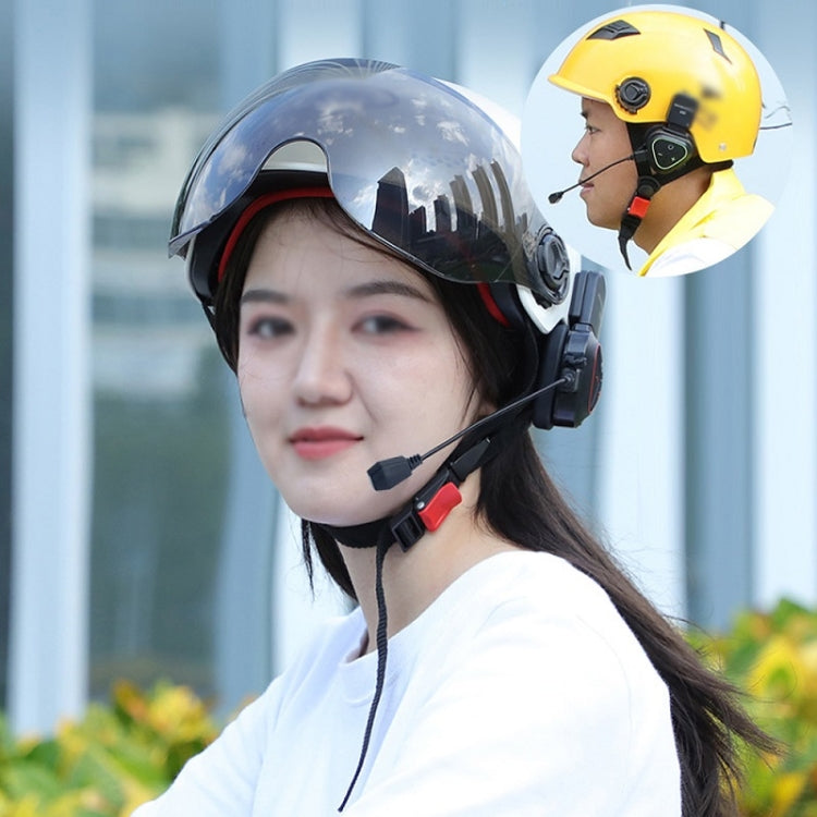 LX1 摩托車半罩安全帽防水無線5.3藍牙耳機，英文版