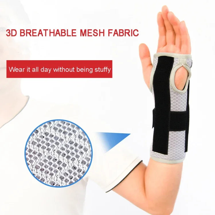 透氣護腕夾板 護腕支撐帶 保護帶 關節炎 腕管綜合症 手腕扭傷 腱鞘炎護腕, 3 塊鋁板