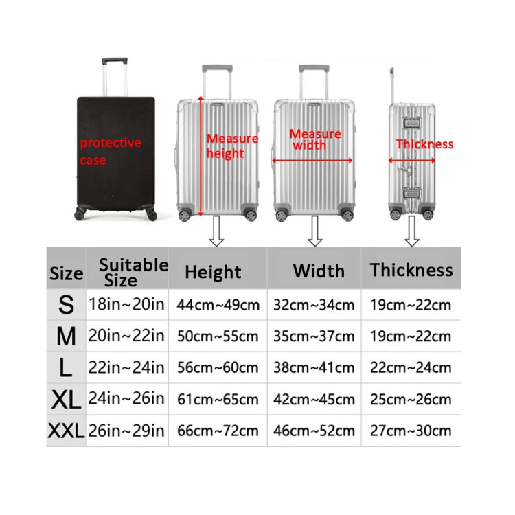 行李箱保護套 旅行手推箱防塵套，適用18-20英寸S，適用20-22英寸M，適用22-24英寸L，適用24-26英寸XL，適用26-29英寸XXL