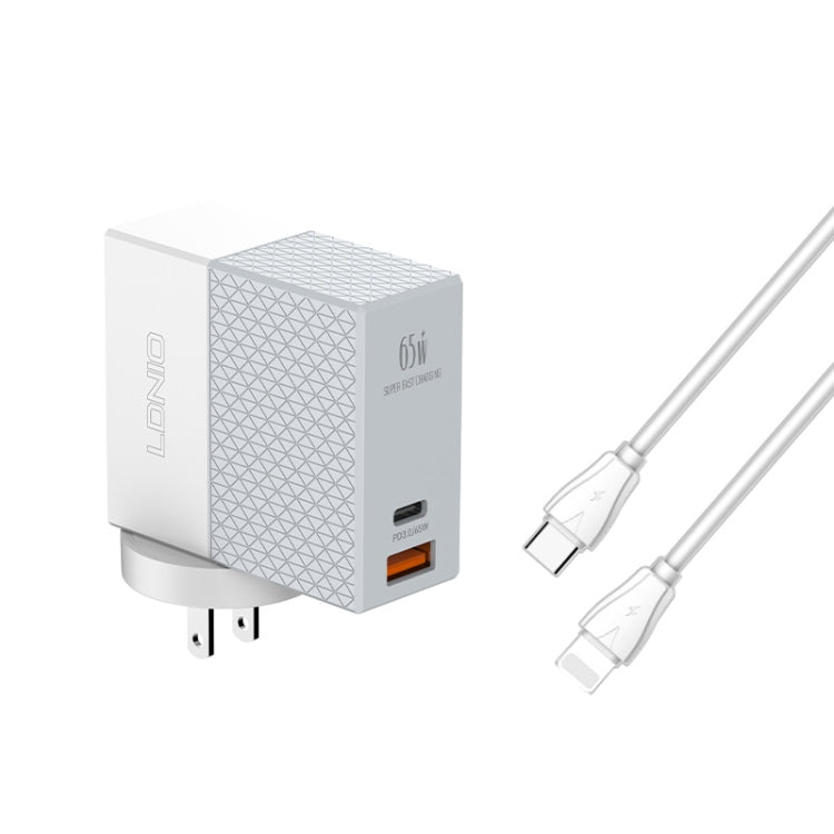 LDNIO A2620C 65W 通用手機平板充電器 Type-C/USB-C 埠快速充電器，65W 歐規插頭，65W 英規插頭，65W 美規插頭