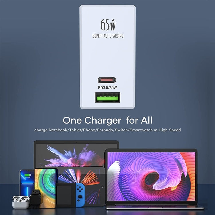 LDNIO A2620C 65W 通用手機平板充電器 Type-C/USB-C 埠快速充電器，65W 歐規插頭，65W 英規插頭，65W 美規插頭