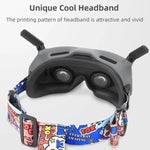 Sunnylife TD487 適用於 DJI Avata / FPV Goggles V2 彩色頭帶固定彈性帶，紅色帶