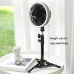 ZK-01 7 吋戶外露營 LED 燈三腳架風扇，便攜多功能行動電源掛式風扇