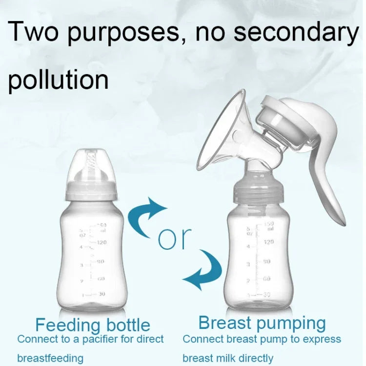 可調節力道雙用手動吸乳器哺乳用品，2合1手動吸乳器