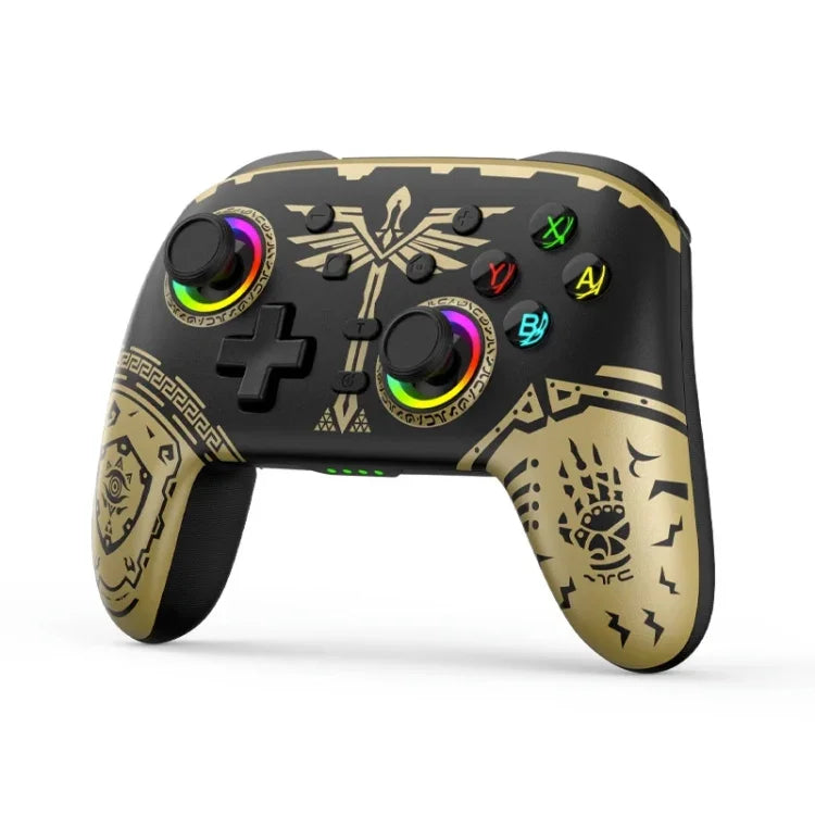 無線藍牙體感震動遊戲手把，適用任天堂 Switch / Switch PRO，黑金、白綠、黑、白