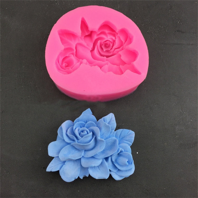 矽膠手工模具巧克力環氧石膏翻糖模具，梔子花，3 片雞蛋花