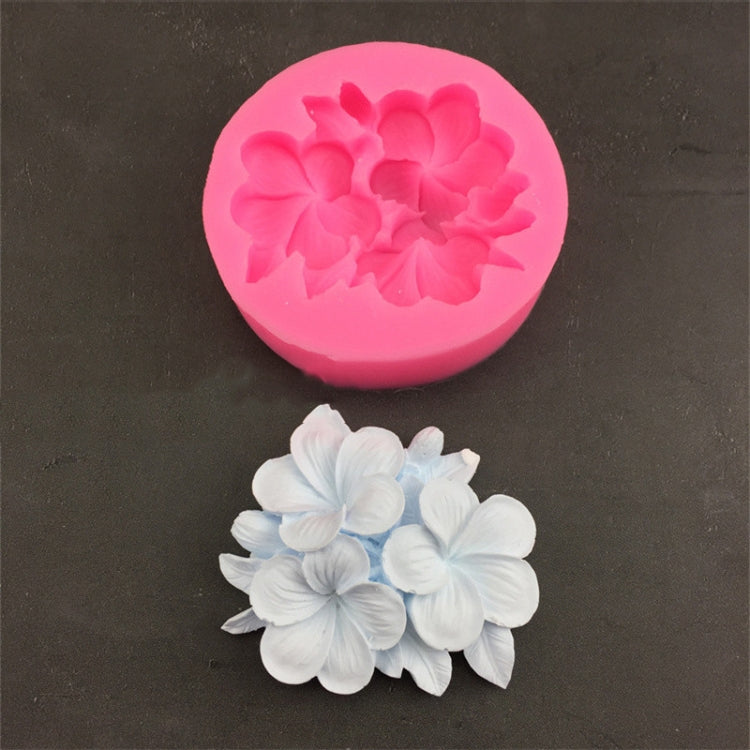 矽膠手工模具巧克力環氧石膏翻糖模具，梔子花，3 片雞蛋花