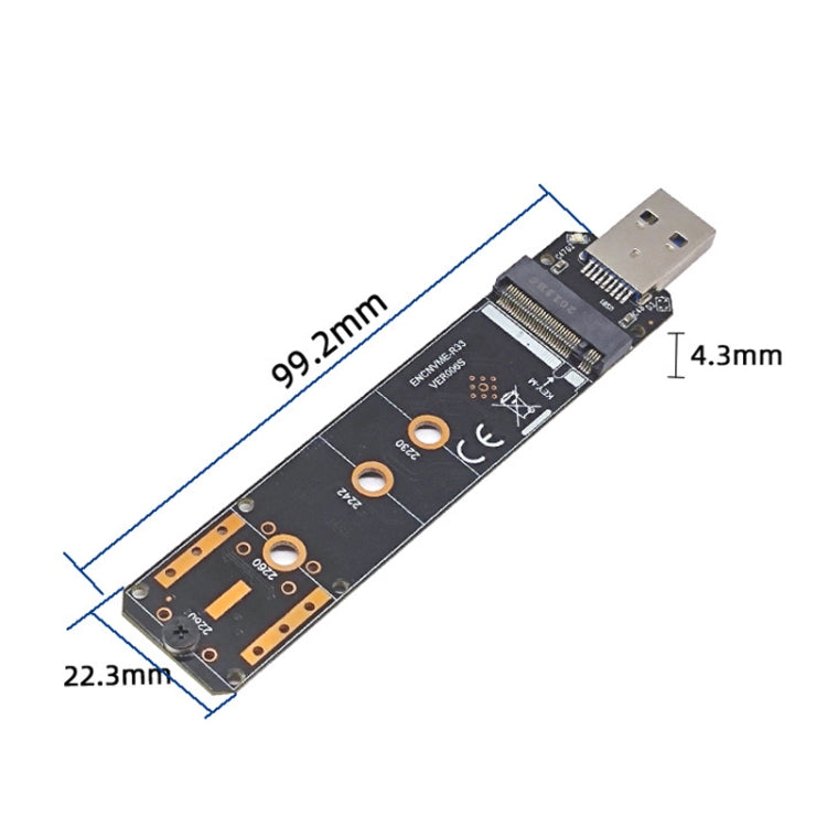 ENCNVME-R33 USB 3.2 Gen 2 10Gbps 轉 NVMe M.2 SSD 轉接器 RTL9210 晶片 適用 M Key M2 NVMe, ENCNVME-R33