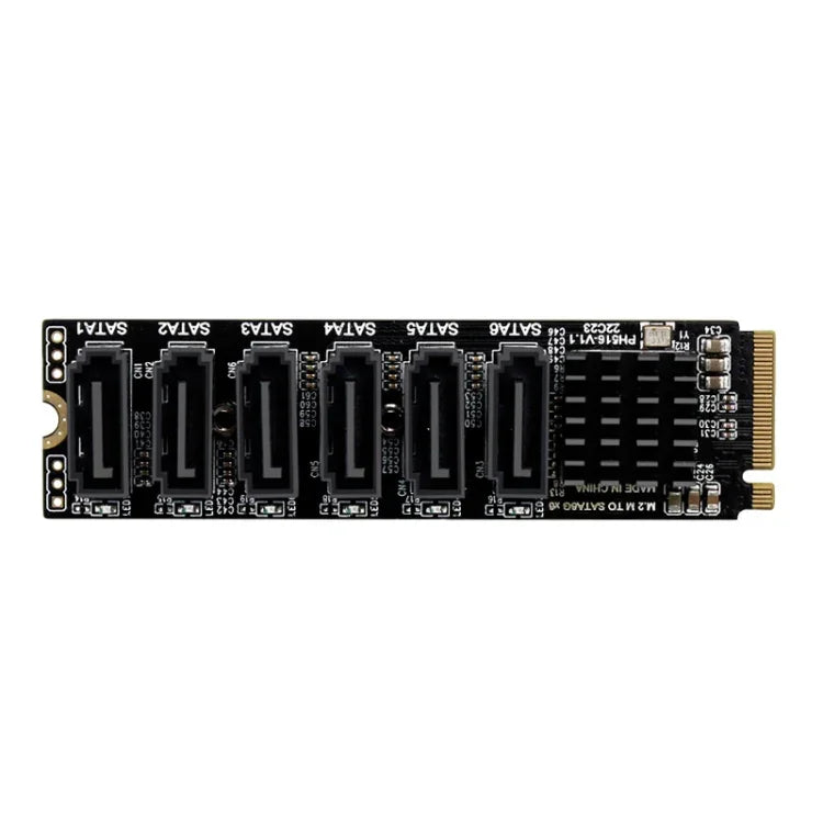 M2 M-EKY PCIE3.0轉SATA6G傳輸擴充卡 6埠硬碟擴充轉接卡，6埠