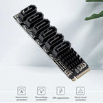M2 M-EKY PCIE3.0轉SATA6G傳輸擴充卡 6埠硬碟擴充轉接卡，6埠