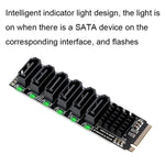 M2 M-EKY PCIE3.0轉SATA6G傳輸擴充卡 6埠硬碟擴充轉接卡，6埠