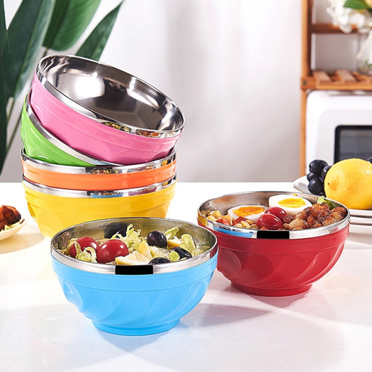 雙層不鏽鋼帶蓋兒童餐具保溫飯碗，6件套/13cm，6件套/15cm，6件套/17cm