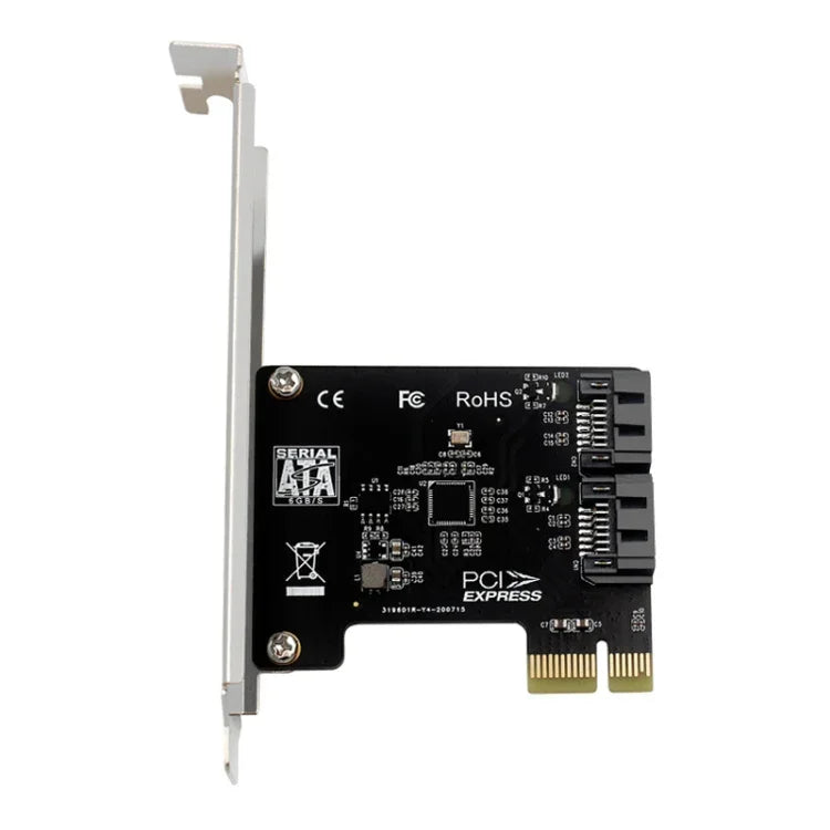 PCIE 2 埠 SATA 3.0 擴充卡 6Gbps 電腦桌上型機殼轉接卡