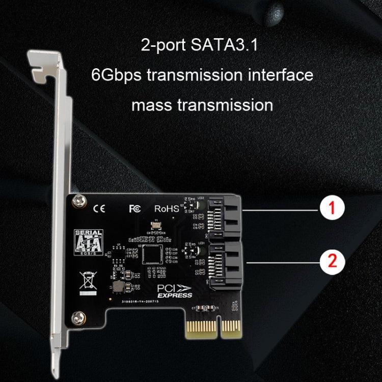 PCIE 2 埠 SATA 3.0 擴充卡 6Gbps 電腦桌上型機殼轉接卡