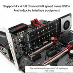 PCI-E X16 轉 M.2 M-key NVME X4 SSD RAID 陣列擴充轉接器 支援 2242/2260/2280/22110，PH44Plus