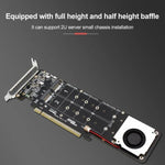 PCI-E X16 轉 M.2 M-key NVME X4 SSD RAID 陣列擴充轉接器 支援 2242/2260/2280/22110，PH44Plus