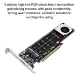 PCI-E X16 轉 M.2 M-key NVME X4 SSD RAID 陣列擴充轉接器 支援 2242/2260/2280/22110，PH44Plus