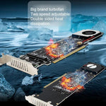 PCI-E X16 轉 M.2 M-key NVME X4 SSD RAID 陣列擴充轉接器 支援 2242/2260/2280/22110，PH44Plus