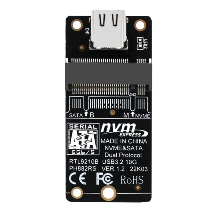 M.2 NVME 硬碟盒轉接卡 RTL9210B 晶片 Type-C / USB-C USB3.1 Gen2 10Gbps