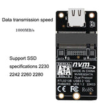 M.2 NVME 硬碟盒轉接卡 RTL9210B 晶片 Type-C / USB-C USB3.1 Gen2 10Gbps