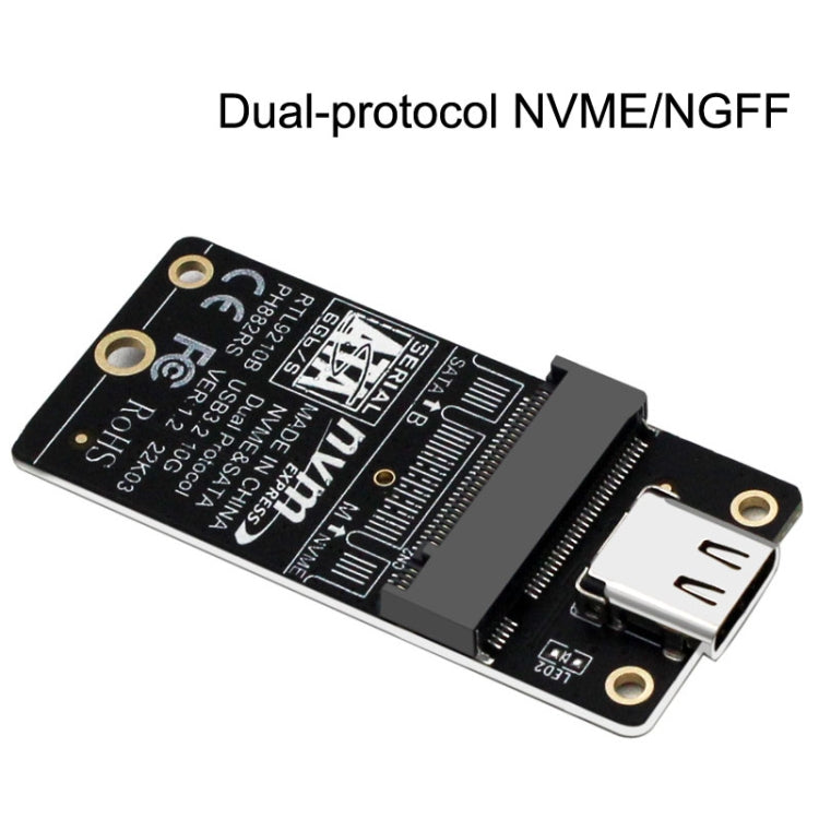 M.2 NVME 硬碟盒轉接卡 RTL9210B 晶片 Type-C / USB-C USB3.1 Gen2 10Gbps