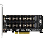 PCI-E X8 雙碟傳輸卡 NVME M.2 MKEY SSD RAID 陣列擴充轉接器，PH45