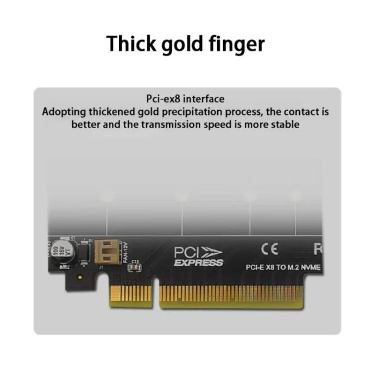 PCI-E X8 雙碟傳輸卡 NVME M.2 MKEY SSD RAID 陣列擴充轉接器，PH45