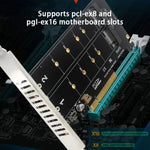 PCI-E X8 雙碟傳輸卡 NVME M.2 MKEY SSD RAID 陣列擴充轉接器，PH45