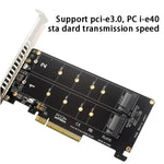 PCI-E X8 雙碟傳輸卡 NVME M.2 MKEY SSD RAID 陣列擴充轉接器，PH45