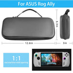 適用 ASUS ROG Ally 遊戲主機 EVA 皮革紋手拿包保護袋，黑色包款，白色包款
