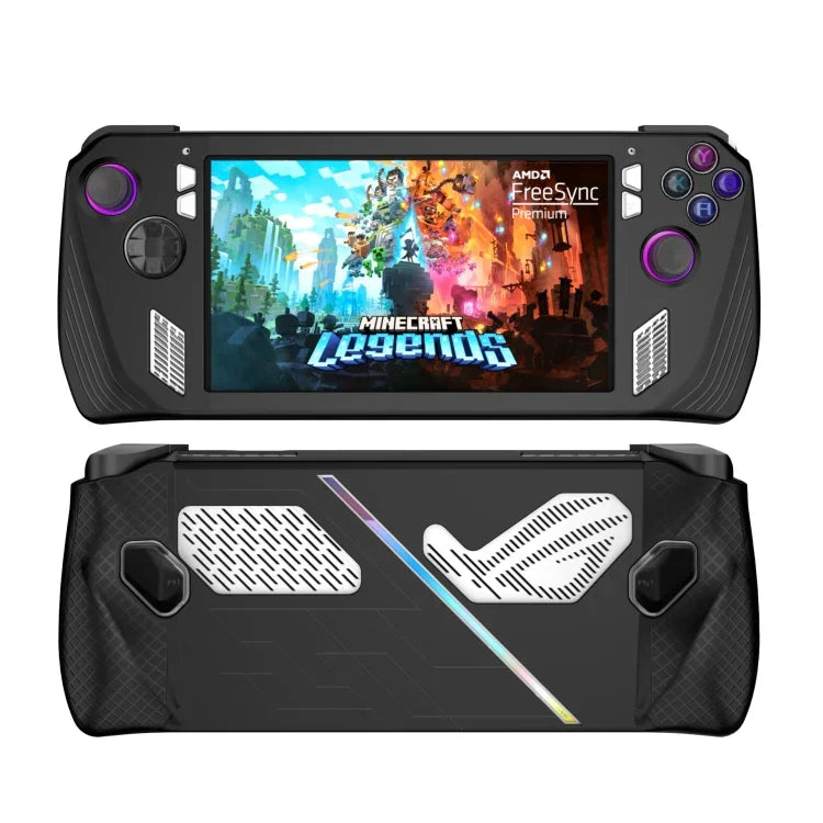 適用 ASUS ROG Ally 遊戲主機 矽膠保護套 噴油款，黑色矽膠套