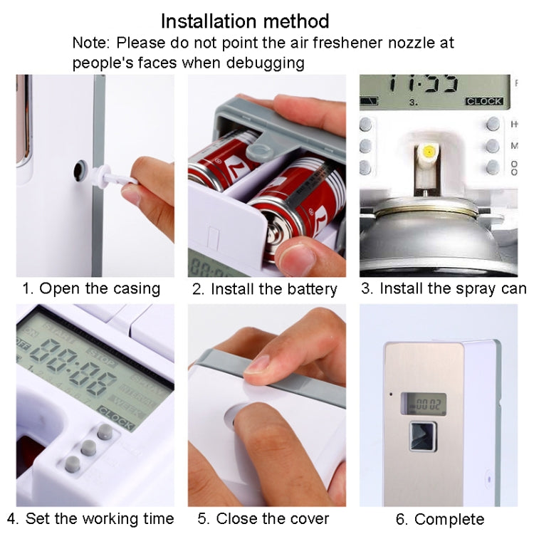 防腐蝕不鏽鋼面板LCD數字顯示智能自動香氛噴霧器，LCD（拉絲）、LCD（黑鈦）、LCD（金鈦）