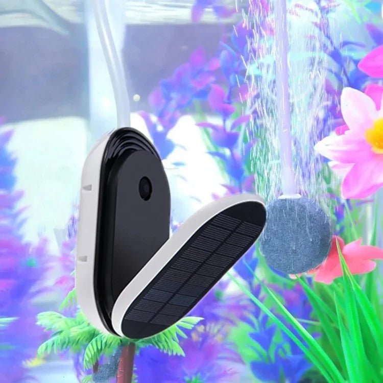 戶外便攜太陽能增氧泵魚缸翻蓋太陽能增氧泵，太陽能增氧泵