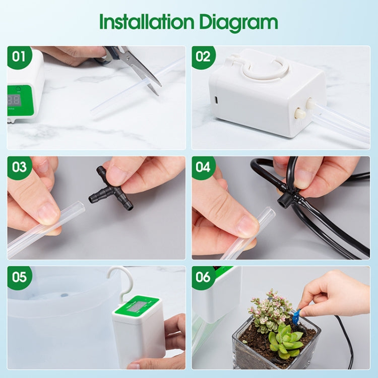 家用智能滴灌自動澆水定時器，澆2盆植物，澆4盆植物，澆6盆植物，澆8盆植物，澆12盆植物