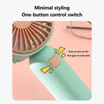 手持 USB 充電便攜桌面小電風扇