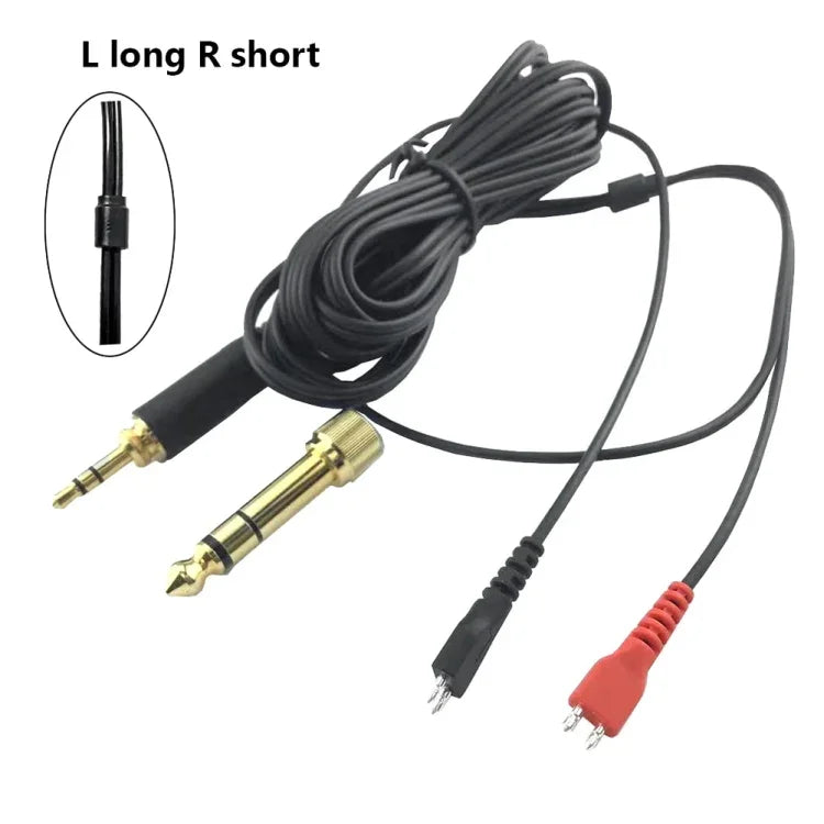 適用Sennheiser HD25 / HD560 / HD540 / HD480 / HD430 / HD250 頭戴式耳機音頻線，ZS0093 左長右短，ZS0093 雙面等效