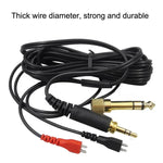 適用Sennheiser HD25 / HD560 / HD540 / HD480 / HD430 / HD250 頭戴式耳機音頻線，ZS0093 左長右短，ZS0093 雙面等效