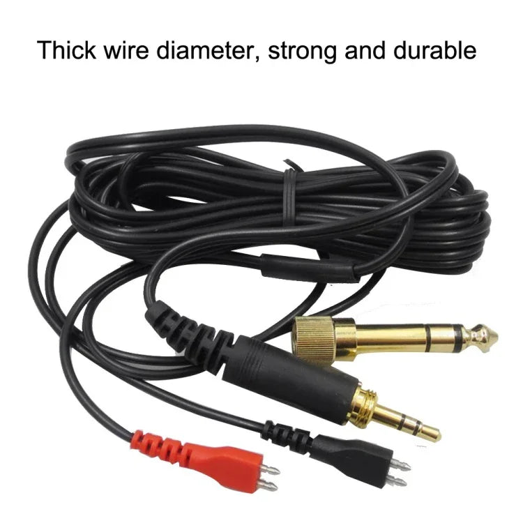 適用Sennheiser HD25 / HD560 / HD540 / HD480 / HD430 / HD250 頭戴式耳機音頻線，ZS0093 左長右短，ZS0093 雙面等效