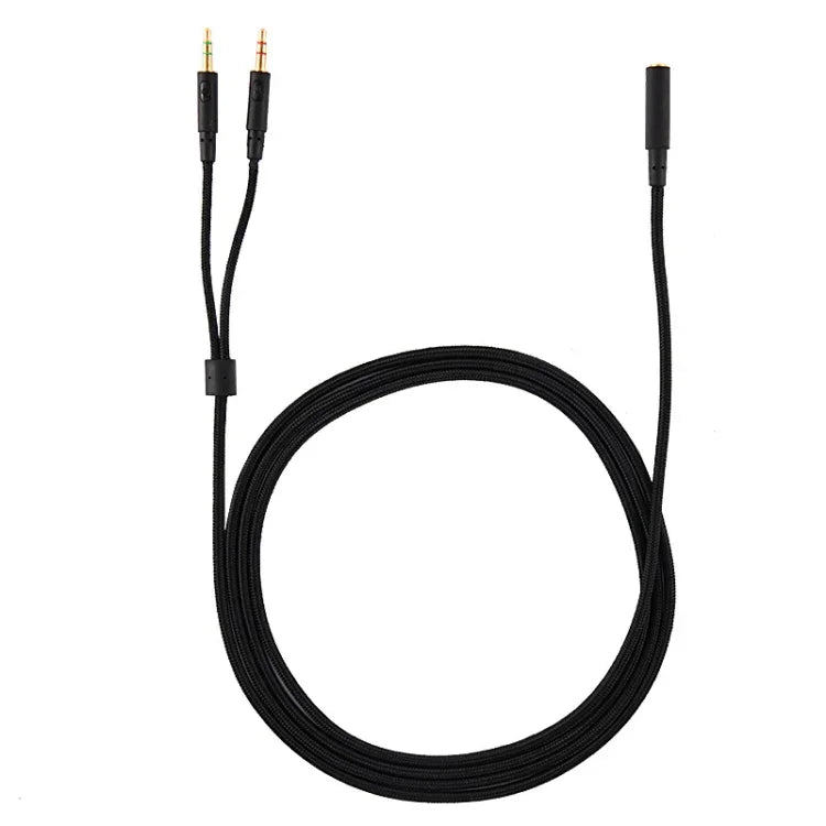 適用Kingston Skyline Alpha Cloud II 3.5mm 二合一音頻線，ZS0174 黑色