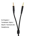 適用Kingston Skyline Alpha Cloud II 3.5mm 二合一音頻線，ZS0174 黑色