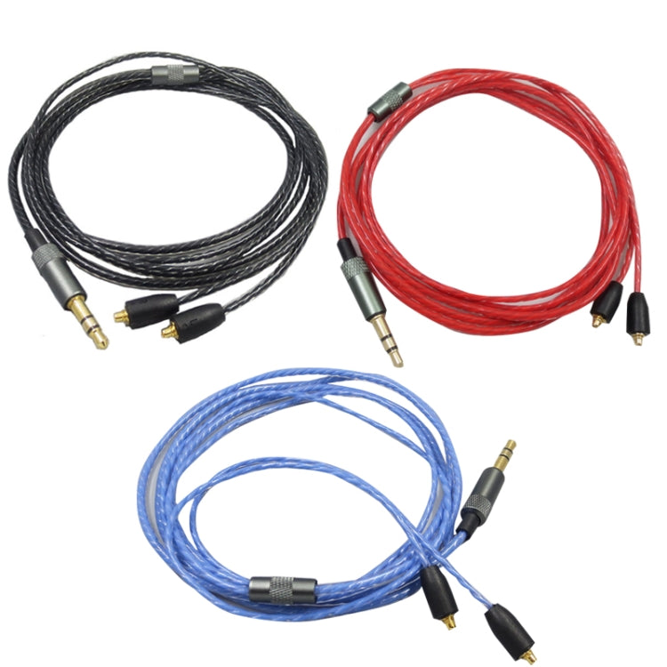 適用Shure MMCX / SE215 / SE425 / SE535 / SE846 / UE900 / Waston 頭戴式耳機線，ZS0073 紅色，ZS0073 藍色，ZS0073 黑色