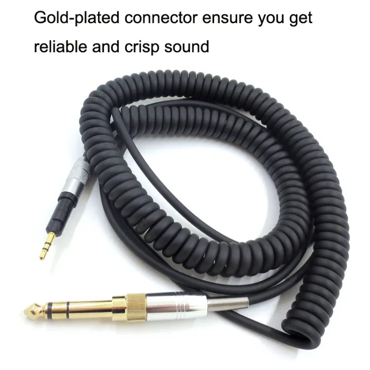 適用ATH-M50X / M40X / M70X 彈簧頭戴式耳機音頻線 AUX 2.5mm 頭，ZS0246