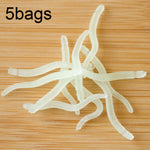 3.5cm 魚形紅色蚯蚓假餌發光魚餌，5包 20個/包，5包 50個/包，5包 100個/包，5包 200個/包