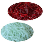 3.5cm 魚形紅色蚯蚓假餌發光魚餌，5包 20個/包，5包 50個/包，5包 100個/包，5包 200個/包