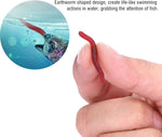 3.5cm 魚形紅色蚯蚓假餌發光魚餌，5包 20個/包，5包 50個/包，5包 100個/包，5包 200個/包