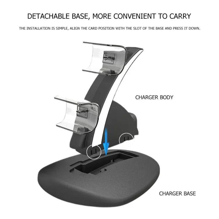 iplay HBP-253 適用於PS5無線遊戲手把雙充電底座支架，HBP-253（白色），HBP-253（黑色）