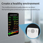 PM2.5/PM10 空氣品質檢測器 室內空氣品質監測器，6 合 1 空氣品質檢測器 白色，6 合 1 空氣品質檢測器 黑色