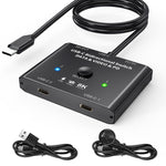 8K30 Type-C / USB-C 雙向切換器10Gbps高清分配器，KC-C201，C201單機