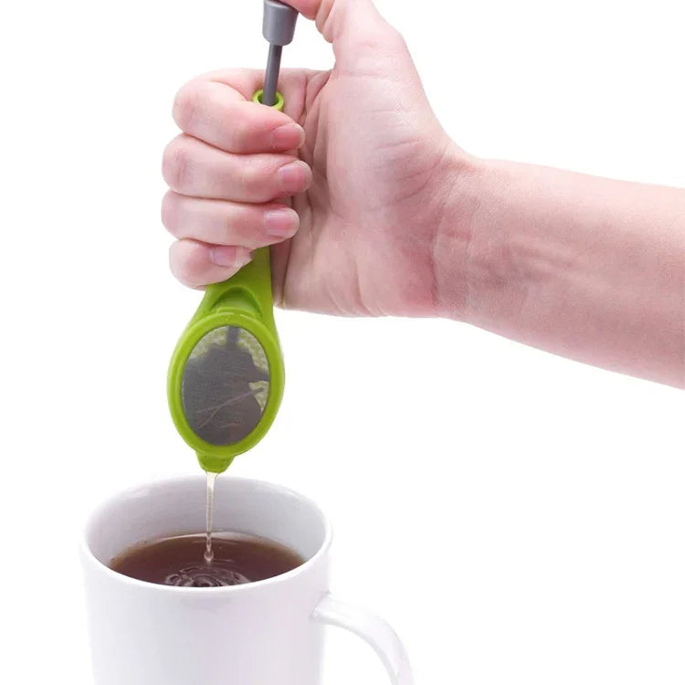 茶濾可重複使用茶葉過濾器內置壓杆便攜食品級塑料茶咖啡濾器